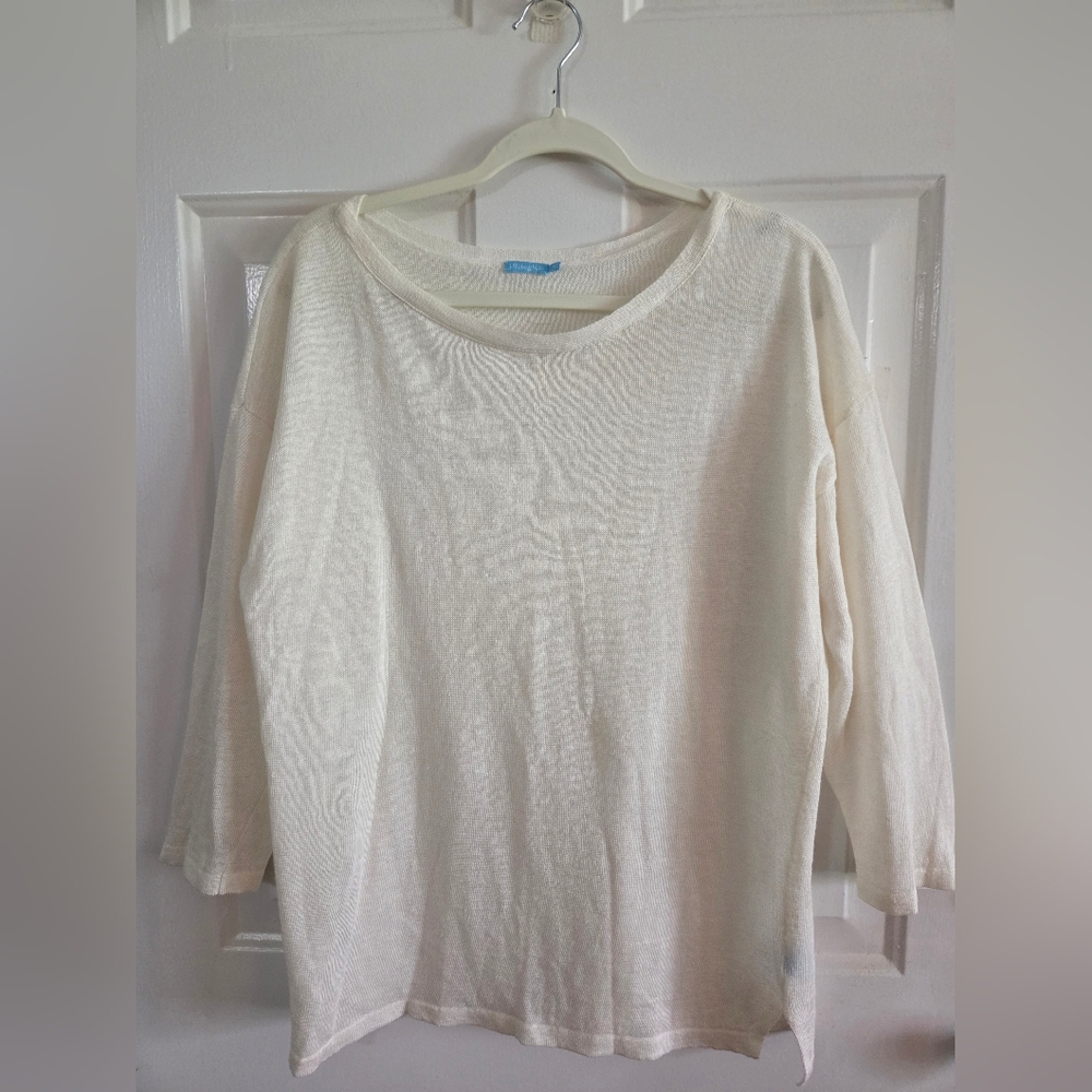 J.McLaughlin Linen Sweater Size M - Picture 2 of 6